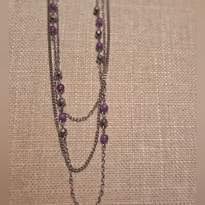 Purple and Silver Necklace